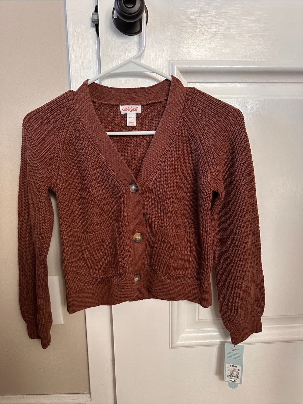 Cat & Jack Girls' Knit Button-Front Cardigan